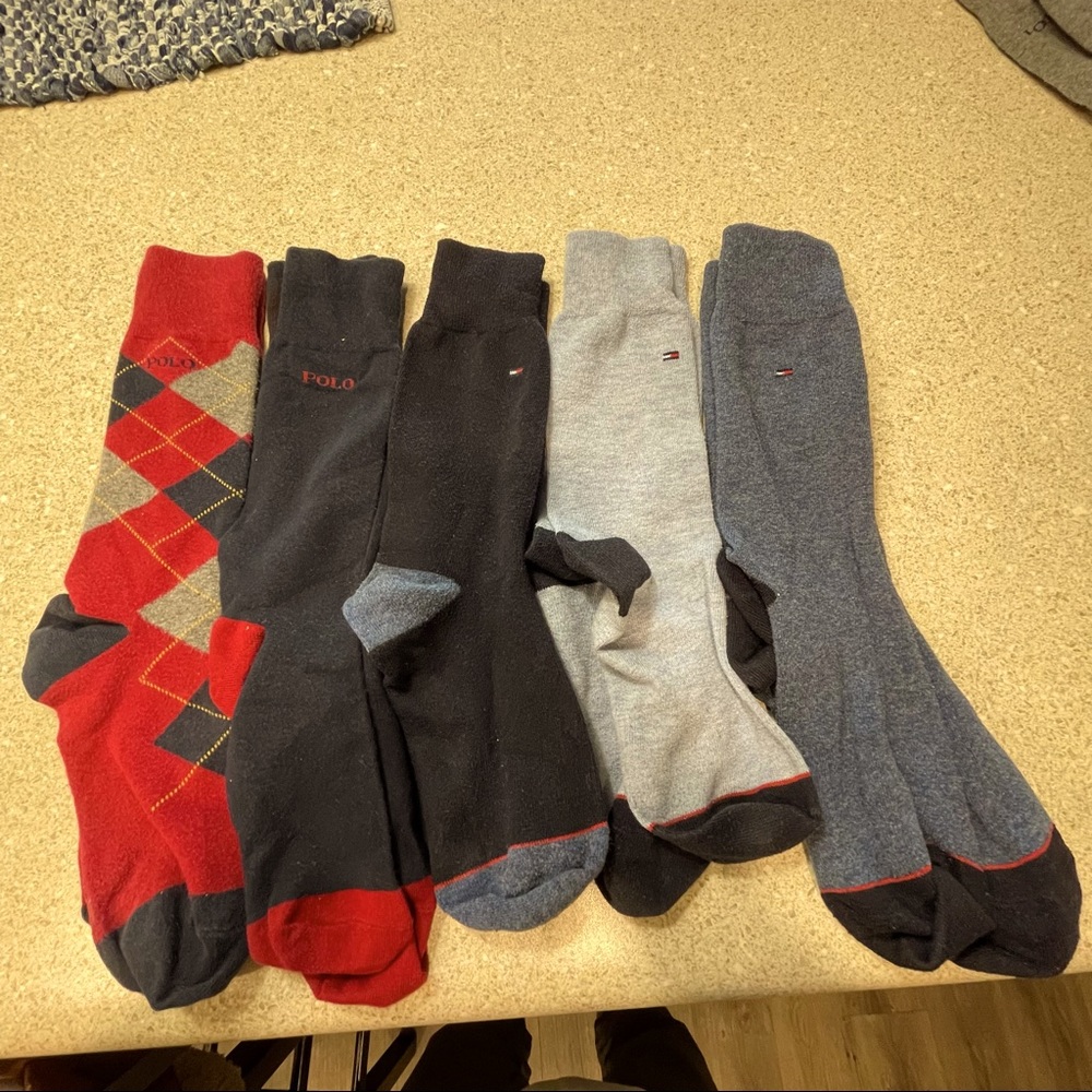 Polo ralph lauren and Tommy Hilfiger socks
